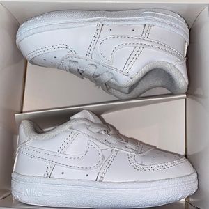 White Nike Air Force 1 Crib Bootie